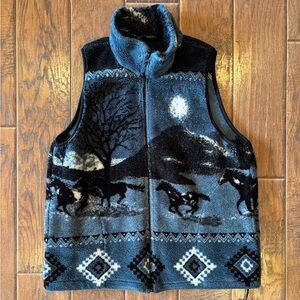 Vintage 90s Mazmania AOP Fleece Pile Vest